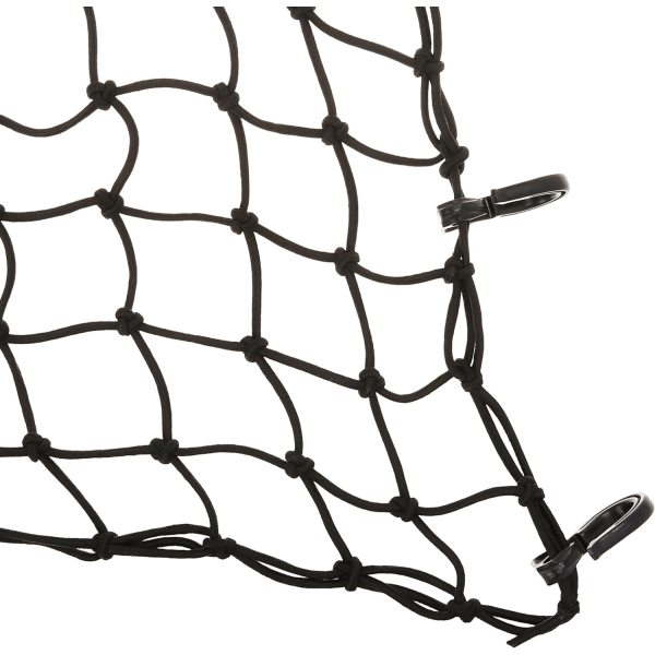 50152 Black 15"X15" Cargo Net featuring 6 Adjustable Hooks & Tight 2"x2" Mesh