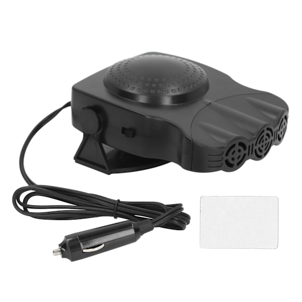 Dobbelttilstands Bilvarmer 360° Drejelig 150W ABS Bærbar Bilrudesafrimmer Afdugter 12V 12.5A 24V 9A