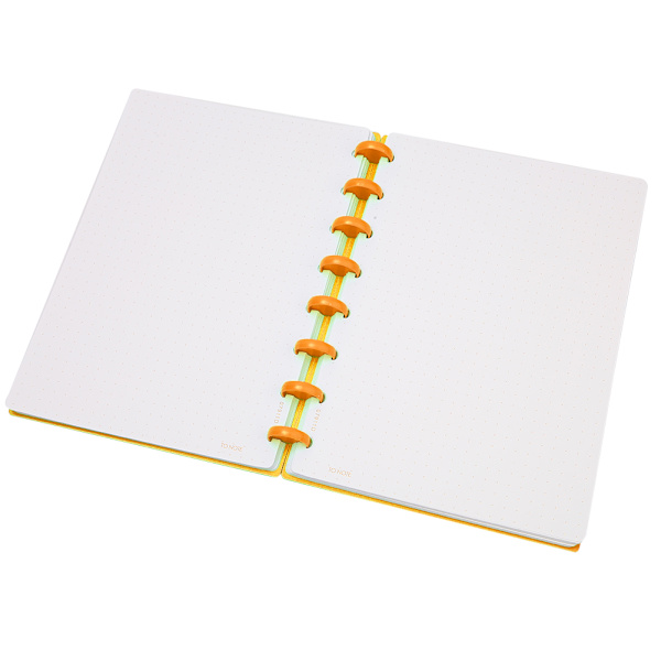A5 Svamphål Binder Påfyllningsbar Skrivpapper Anteckningsbok Kontor Skola Material (Orange Point)