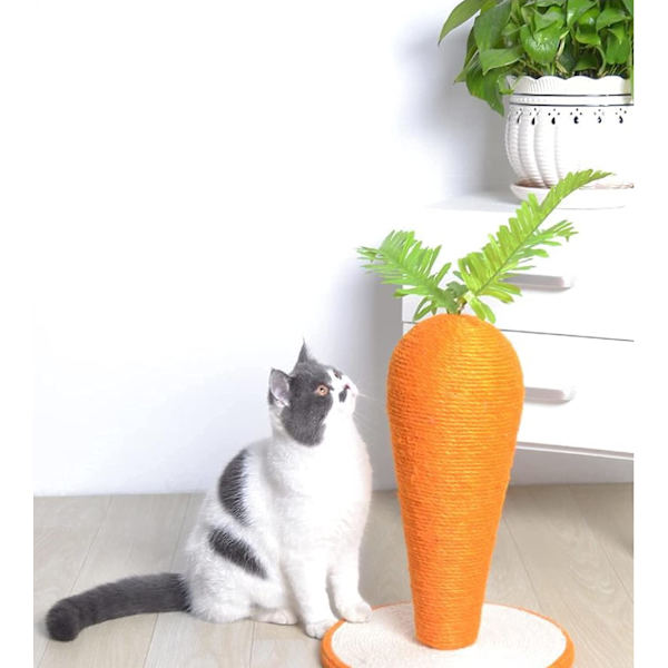 Kattklösträ för inomhuskatter, söt morotskattklös
