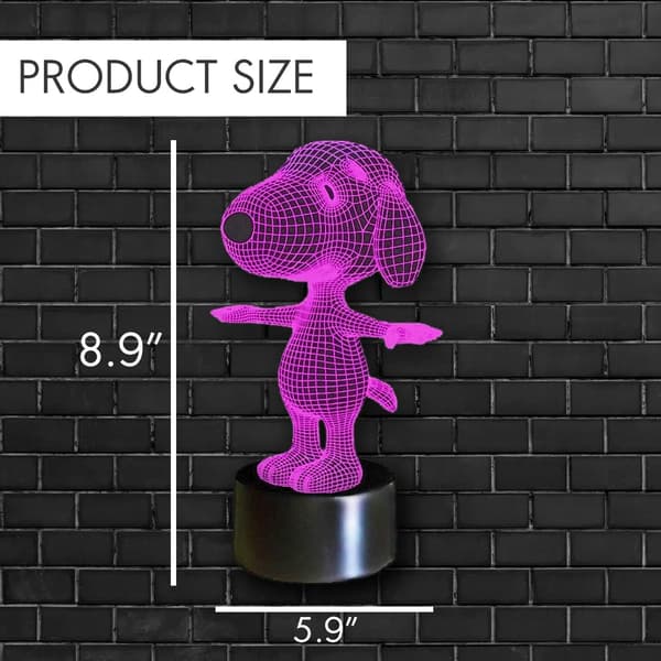 Hunde Dyre 3D Lampe Natlys Touch Bord Skrivebordslamper, 7 Farver