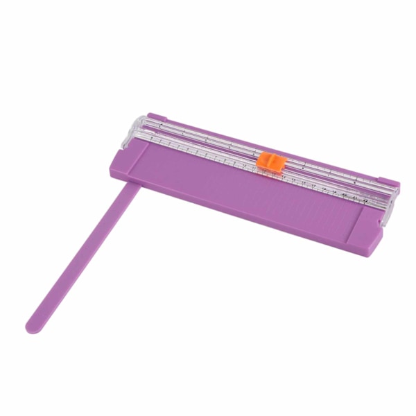 Lille papircutter, letvægts mini, bærbar, foldbar papirskærebord, A4 papirskærer til studerende, mørk lilla