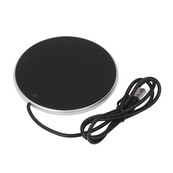Kaffe Mugg Värmare 55°C Konstant Temperatur Utrymmesbesparande Smart USB Ljusvärmare för Hemma Kontor Resor Silver