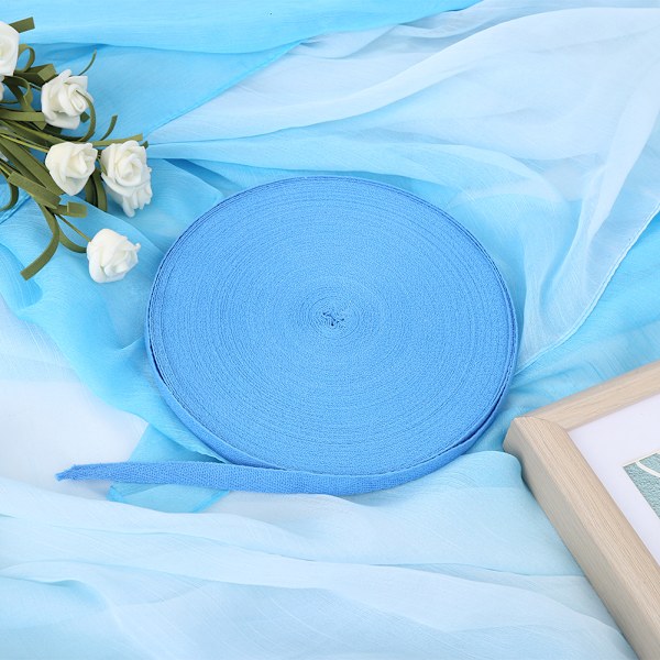 Bomullsvävning Syband DIY Presentförpackningsband Dekorativ Rosett Hårtillbehör Blå