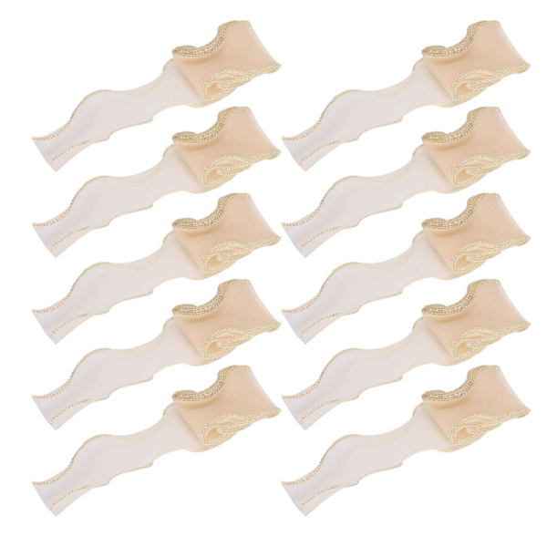 10 metriä pitsi nauhaa 60mm spiraali DIY tarvikkeet hiusten ompeluun koristeluun lahjapakettiin (Kultainen S3 )
