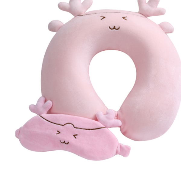 Tegneserie Hovedstøtte & Nakkepude til Børn Drenge & Piger, Teenagere, Rejsetilbehør til Fly, Bil, Recline, Memory Foam Sød Plys Rejsepude