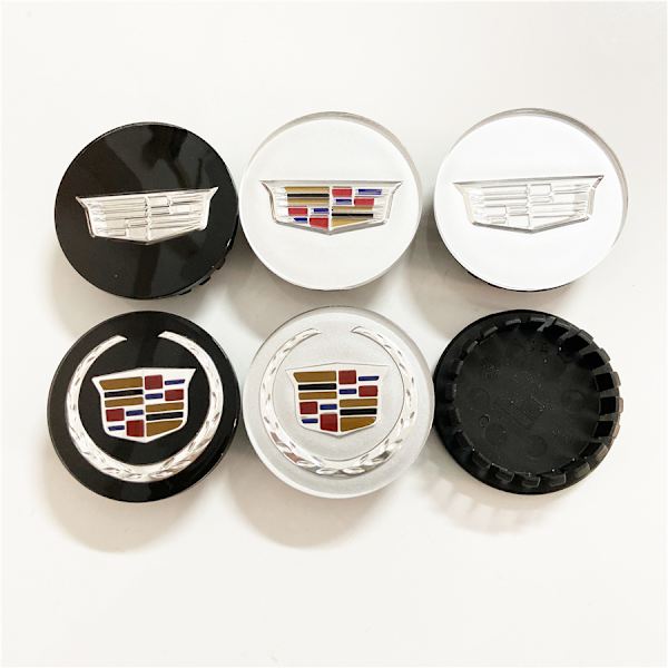Cadillac-pyörän napakansi CTS SLS XTS SRX ATS - Auton pyörän napakansi - Hopea musta [67mm] (4 kpl)