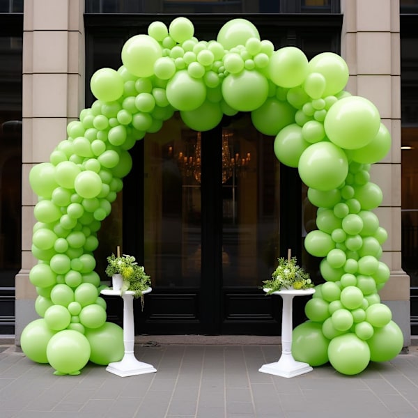 130 stk. grønne balloner i forskellige størrelser 18\" 12\" 10\" 5\" ballonbue guirlande sæt perfekt til fødselsdagsfest, dimission, babyshower, bryllup, ferie D Green
