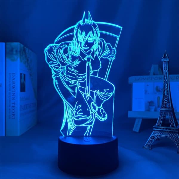 3D Illusjon Nattlys Motorsag Mann Power Figur Anime Char