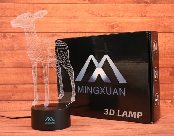 3D Dyr Hjort Natlampe 7 Farve LED Touch Bordlampe