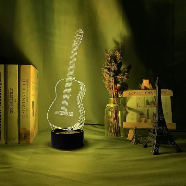 3D Hologramlampe Skilpadde Nattlys Optisk Illusjonslampe LE