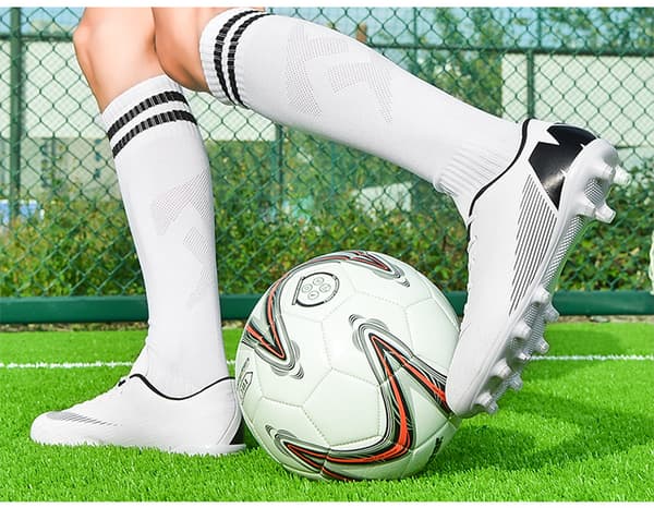 Fotballsko for menn og kvinner, innendørs og utendørs, for store gutter, AG/FG White 40