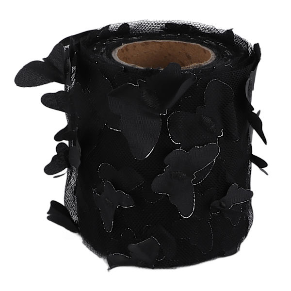Tulle rulle syning farverig net garn rulle DIY hår tilbehør materiale webbing tyl rulle sort