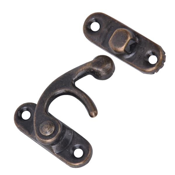 30 st Hasp Hook Retro Style Järn Spänne Hook Hasp för Smycken Presentaskar 3,2 x 2,8 cm Brons Höger Spänne Hook Hasp