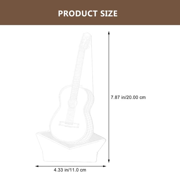 3D Guitar Natlampe 3D Illusion Lampe Idé Valg til Musik