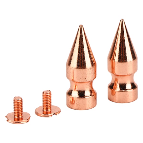 100 sarjan ruusukullan väriset terävät metalliset sähköpinnoitetut, hiomattomat kirkkaat kierteet DIY messinkiset piikit, nastat, rock-niitit vaatteisiin 9x25mm