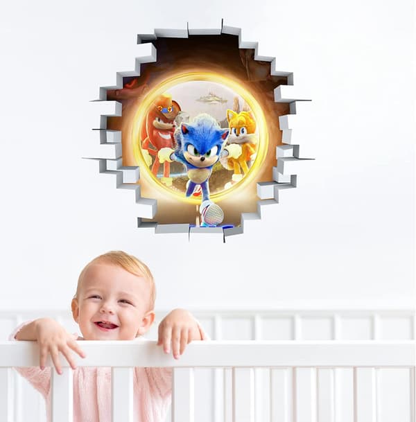 Tegneserie Wall Breaking Game Wall Decals Soveværelse Stue