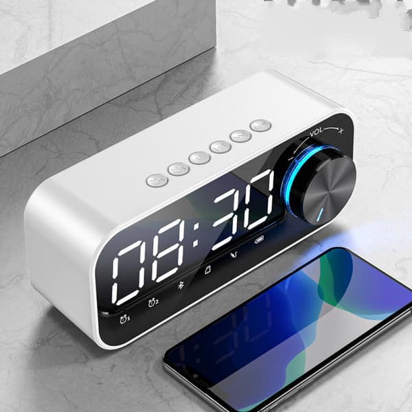 Vækkeur Radio med Bluetooth Højttaler til iPhone og And