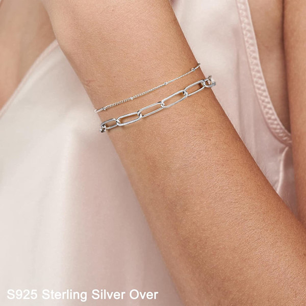 Wekity Delikat Guld Armband för Kvinnor, Justerbart Skiktat Armband