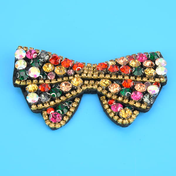 2 st Rhinestone Crystal Applique Bröllopsklänning Skor Sy På Brosch Patch DIY Kläder Trim #1