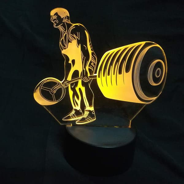 3D Illusjon Nattlys Vektløfting 3D Nattlys 7 Farger
