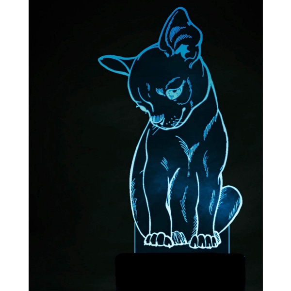 3D Animal Chihuahua Dog Night Light Bordslampa Dekor Bord D