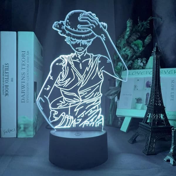 One Piece Luffy 3D Illusion Natlampe Smart Touch, RG
