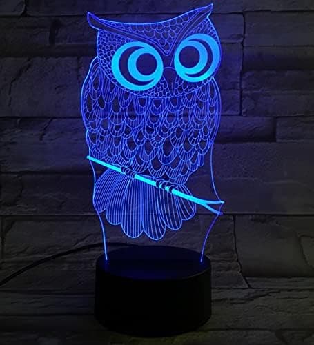 3D Brann Dinosaur Nattlys Illusjon Soverom Lampe med USB