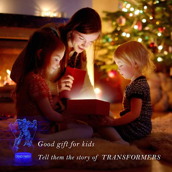 Transformers Bumblebee Robot Lysende Camaro Racerbil Nattlys Sidebordlampe som Gave til Barn eller Voksne, Dekorativt Lys til Barnerom/Stue
