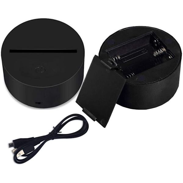 Predator 3D Lampe LED Skiftende Nattlys Visuell Illusjon 7