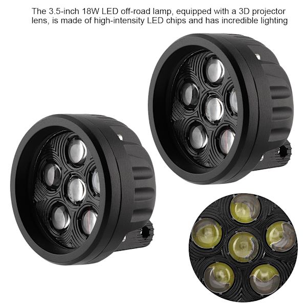 1 Par 18W LED Arbejdslys Rundt LED Kørelys Spotlight Passer til Offroad Lastbiler Motorcykler