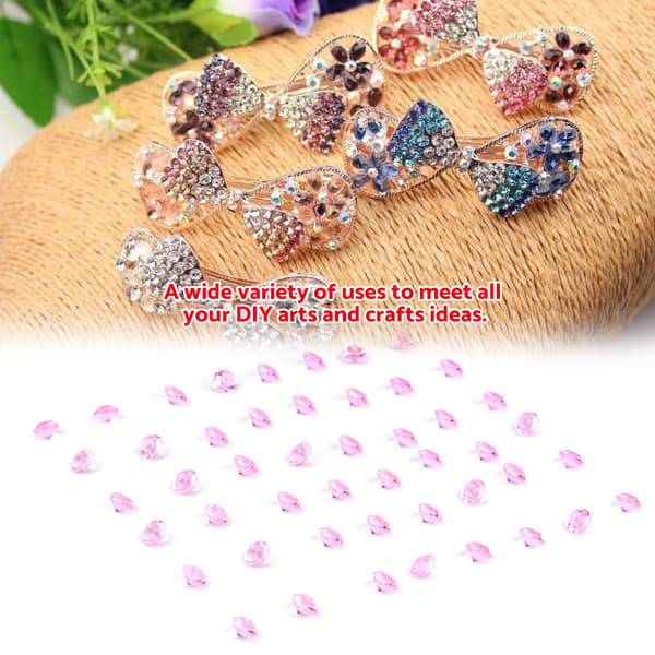 1000 stk 10 mm akrylperler til bryllupsfestdekorasjon DIY-pynttilbehør (rosa)