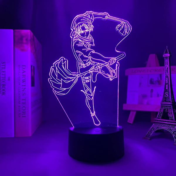 Attack on Titan 3D Anime Lampe Nat Levi Ackerman Illusion N