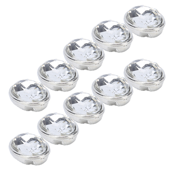 10 kpl kynsitimantteja 10x14mm soikea kynnetön reuna irrotettavat vaatteet laukut kengät hatut käsin ommellut tarvikkeet (valkoinen)