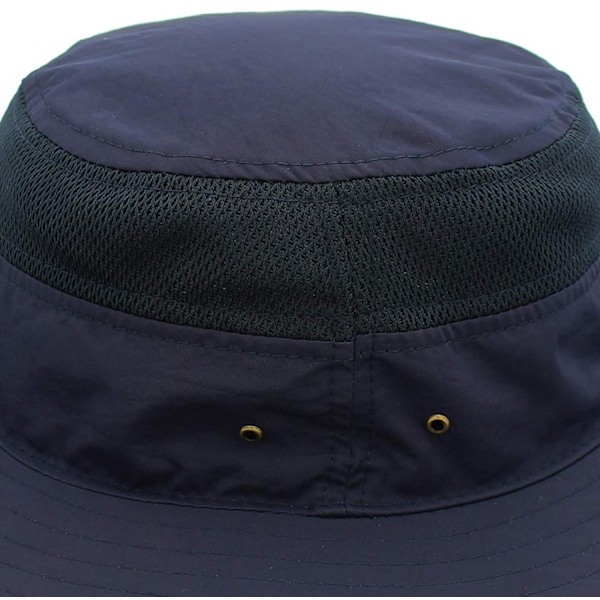 Hatt för män med solskydd UPF 50+ bred brätte hinkhatt vindtät fiske Navy Blue