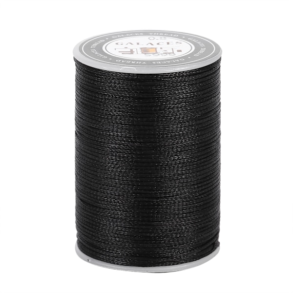 50m/Rulle 0,8mm DIY Håndværk Håndsyning Stingning Læder Vokset Tråd Snor Polyester (Sort)