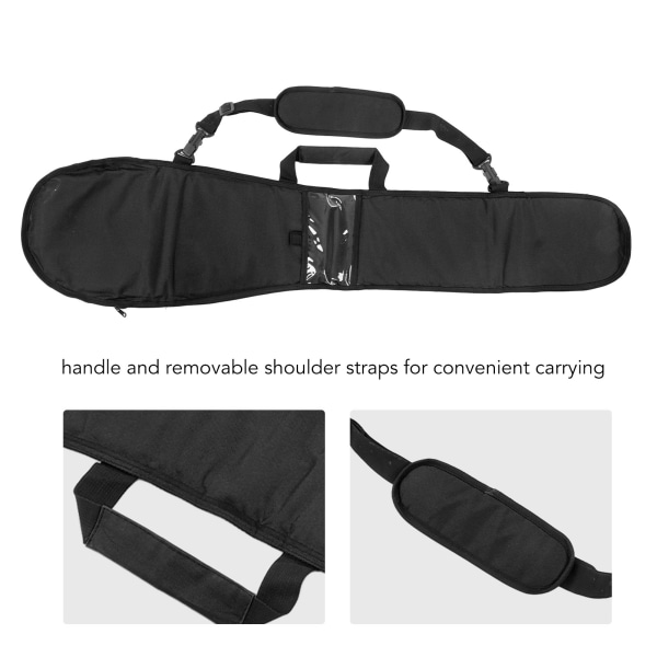 Kano Kajakk Split Paddle Bæreveske Båt Paddle Oppbevaringspose Holder Posedeksel for robåt Black