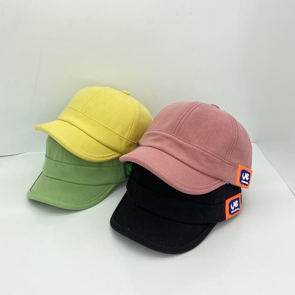 Hat Dame Niche Label Kortskyggede Spids Kasket Forår Og Pink