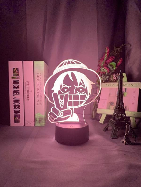 One Piece Luffy 3D Illusion Natlampe Smart Touch, RG