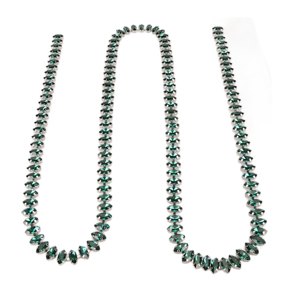Rhinestone Claw Chain 1 Yard Lång Glittrande Elegant Multi Purpose Rhinestone Strip för Smycken Kläder DIY Grön