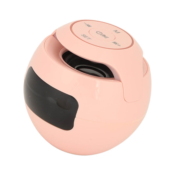 Bluetooth-vækkeurhøjttaler Farverig Mini Bærbar Husholdnings Trådløs FM-radio Med Stemmemeddelelser Pink