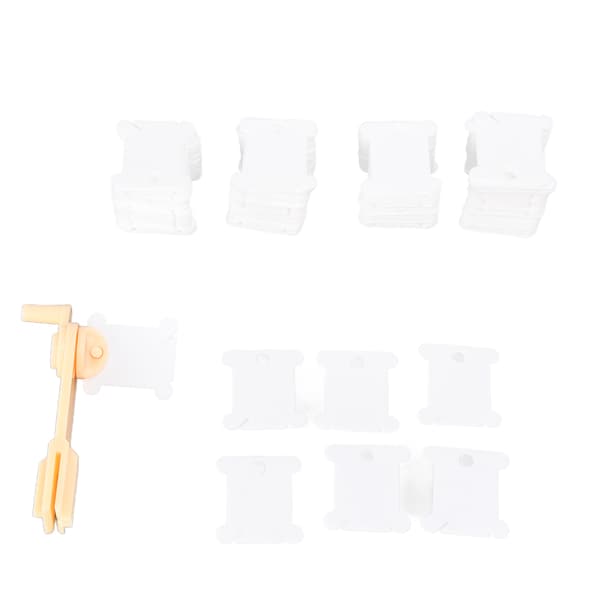 Plastik Floss Bobbin Nem Vindbar Holdbar Stærk Langvarig Brug Broderi Tråd Organizer