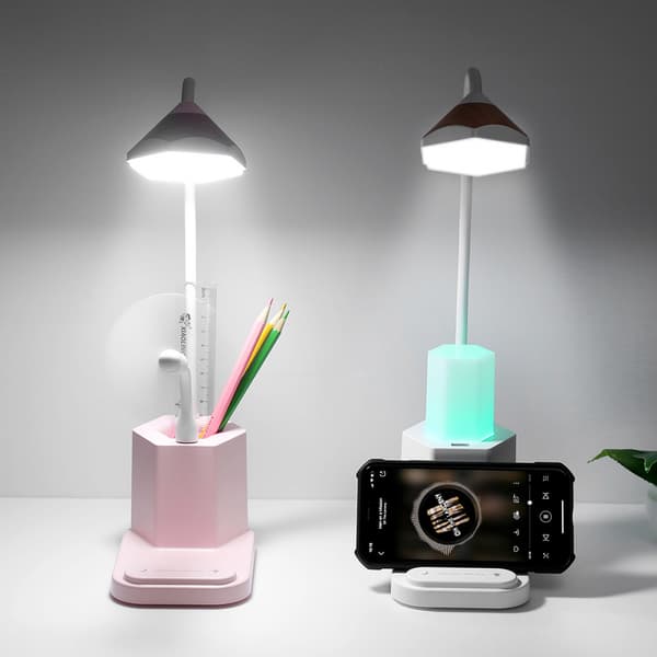 Skrivebords LED-lys Touch Bordlampe, svanehals, dæmpbar kontor L