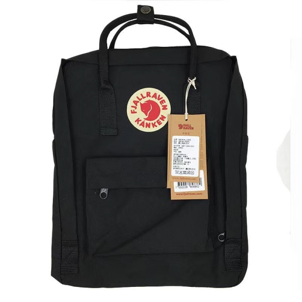 Skolryggsäck Travel Fox Bag för män & kvinnor Lätt högskoleryggsäck black 20L