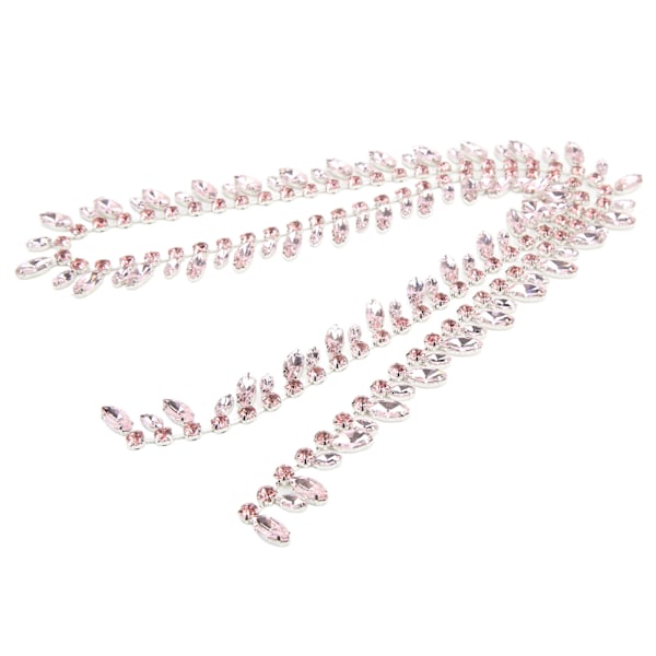 Rhinestonekedja 2,3 cm bred 1 meter silverbotten fint utförande superglittrande DIY-hantverkskedjor för tygrosa