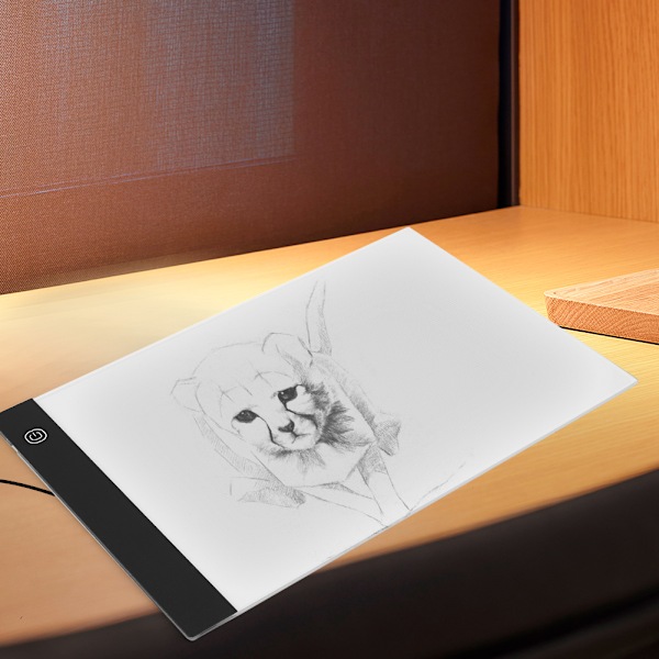 A4 LED Art Board Lys Pad Sporing Tegnebord Tavle for Barn Kunstnere (3-Modus Dimming)