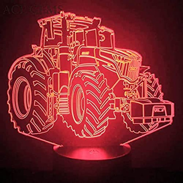 3D Traktor Lastbil bil Natlampe Illusion LED 7 Farver C