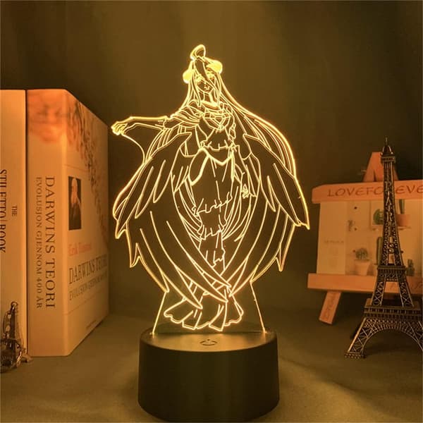 3DYYCX 3D Illusjon Nattlys Anime Overlord Albedo Led Des