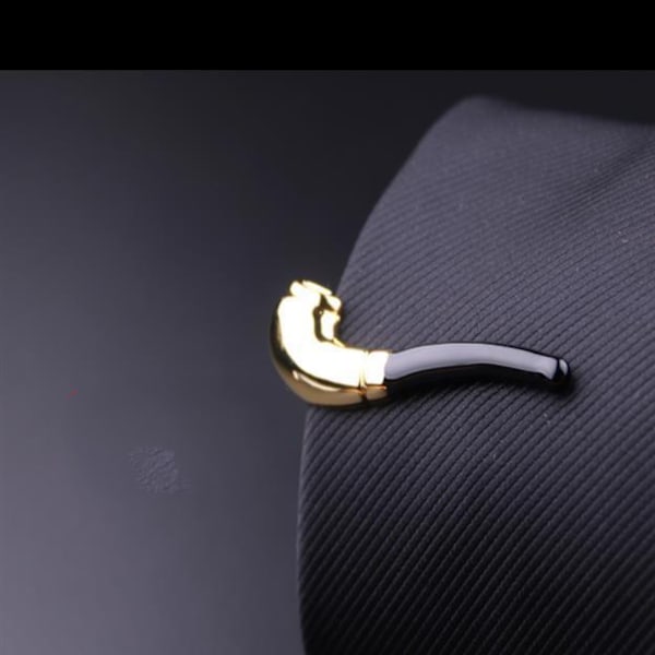 Herr Metall Siliver Tone Enkel Halsband Slips Klämma Klämma Bes H