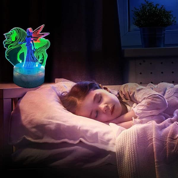 Unicorn Nattlampe 3D Optisk Illusjon LED Lampe Inspirasjon